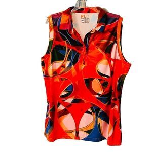 PLG Play Loud Golf 3XL Top Silently be Heard Multicolor Abstract Women’s Shirt